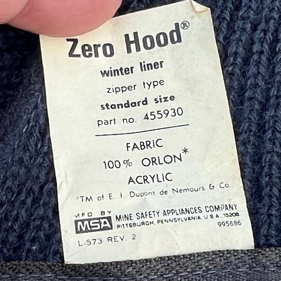 Vintage Ma Bell Telephone Lineman Hard Hat Helmet Hat Winter Rib Knit Lining - Picture 14 of 15